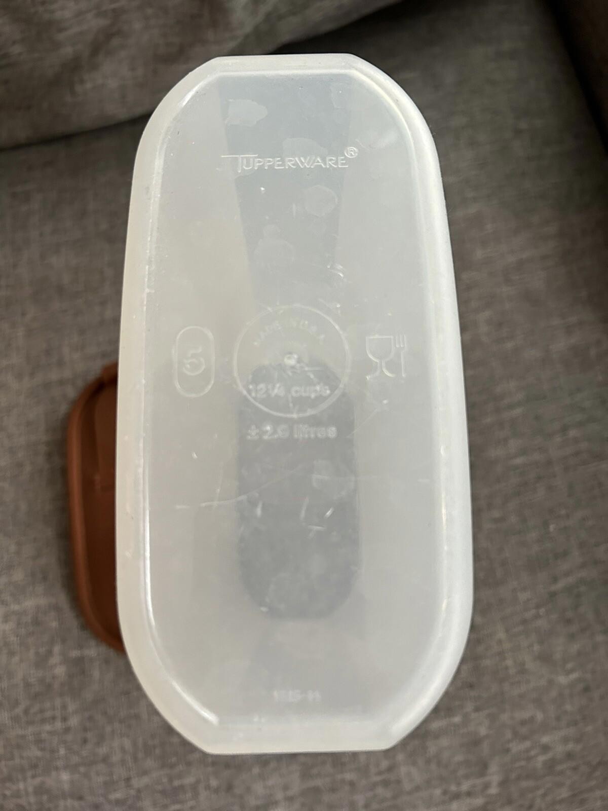 Tupperware 12¼ Cup Oval Modular Mates 5 Container Brown Flip Cereal Lid 1615-14