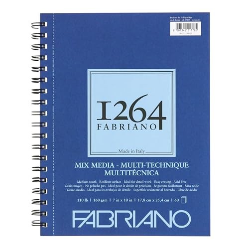 Fabriano 1264 Mixed Media Pad, 7 x 10, White