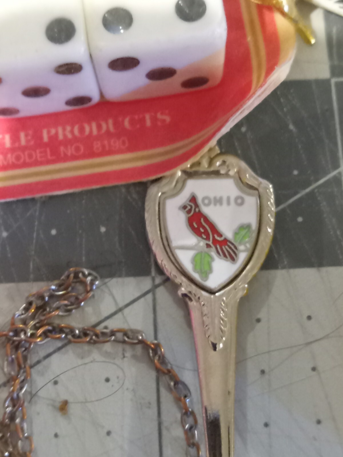 Junk Drawer Lot 20 Items Including Barbie Earrings And Press On Nails, Dice….