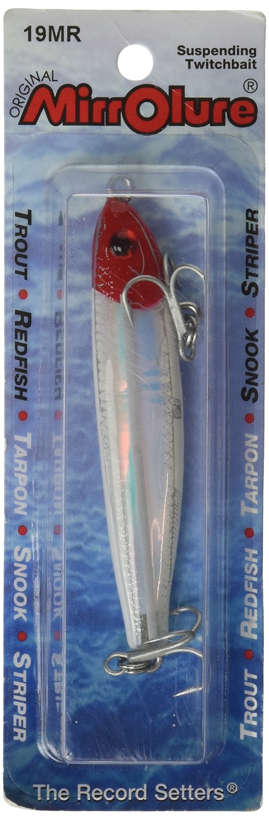 MirrOLure 19MR-11 Twitchbait Red Hd/White/Silver, 3.25in 3/8oz