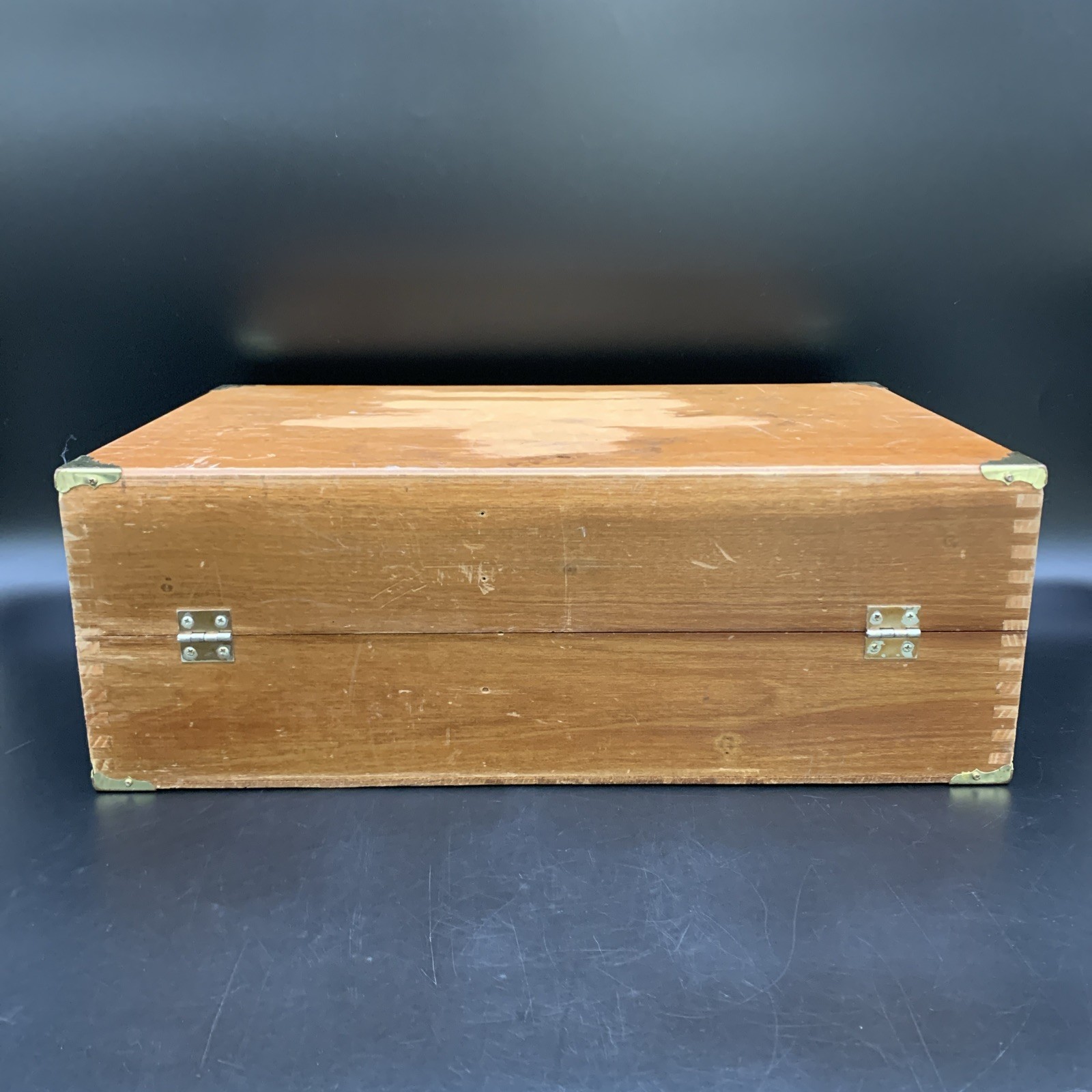 Vintage Wooden Artist Paint Box w Palette Compartments 18″ Case