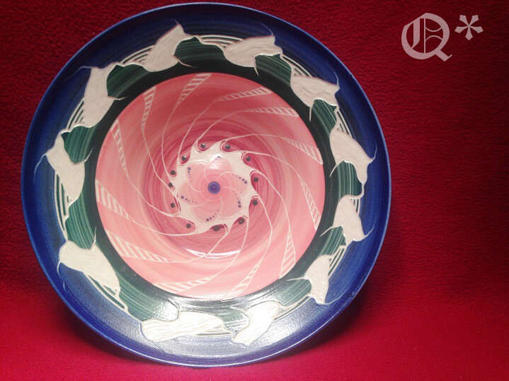 1990s W Bater Art Pottery Glazed Bowl