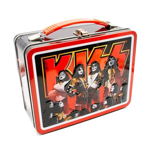 AQUARIUS KISS Fun Box Tin Storage with Handle, Licensed Collectible for All Ages