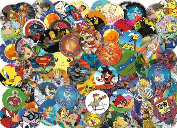 40 tazos pogs Mexico todas las generaciones 1994 hasta 2020 seiya + protector