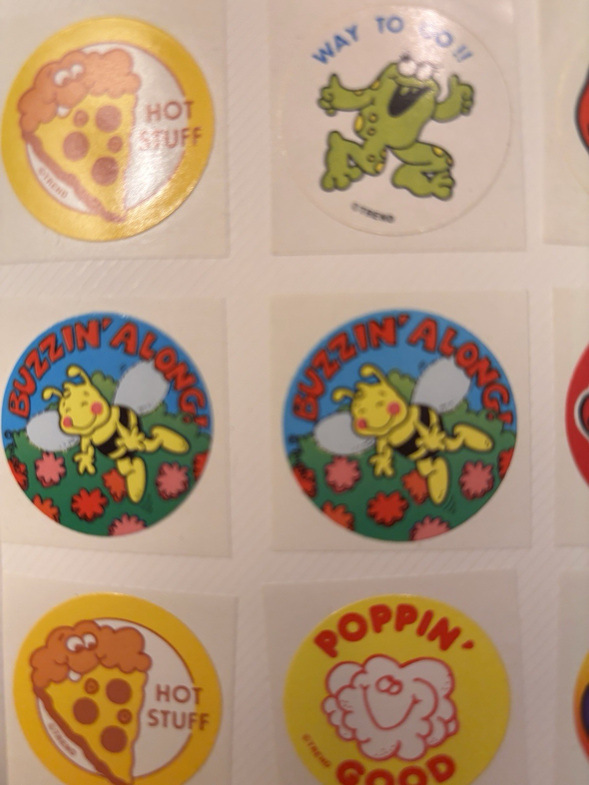 Vintage Sticker Set Trend Glossy Scratch And Sniffs