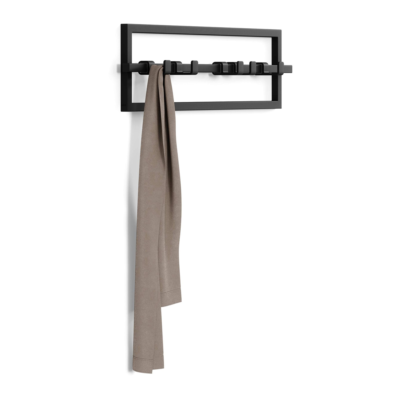 Umbra Cubiko Wall Mounted Modern White 5 lbs Retractable Hook Organizer Set