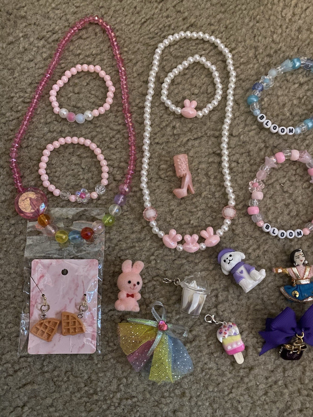 Junk Drawer Trinket Lot Charms Accessories Colorful Mix Random Items Small Toys