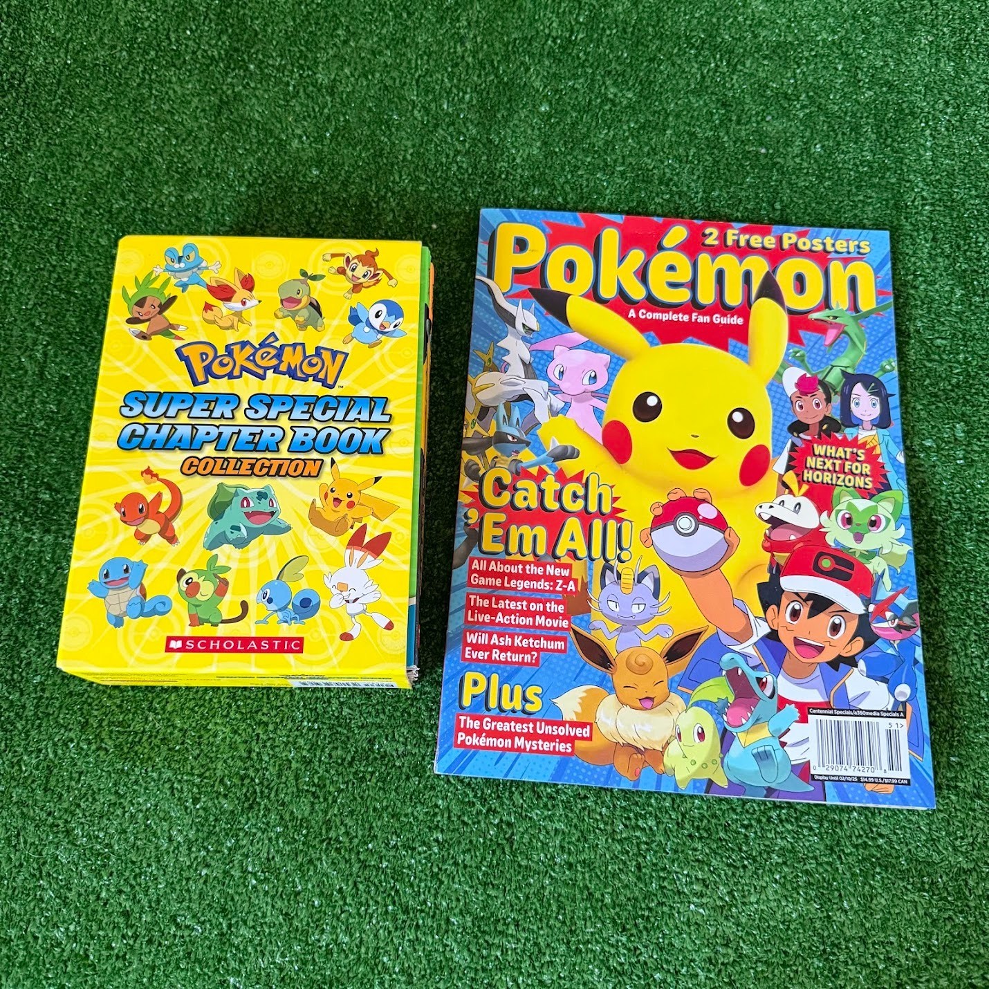 Pokemon Fan Guide Centennial Magazine + Scholastic Chapter Collection 4 Books