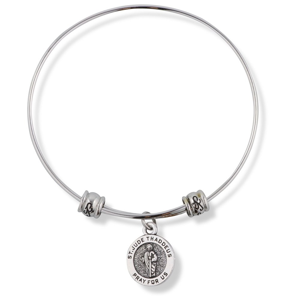 San Judas Tadeo Bracelet with Saint Jude Charm, Jewelry for St Jude Support & Gi