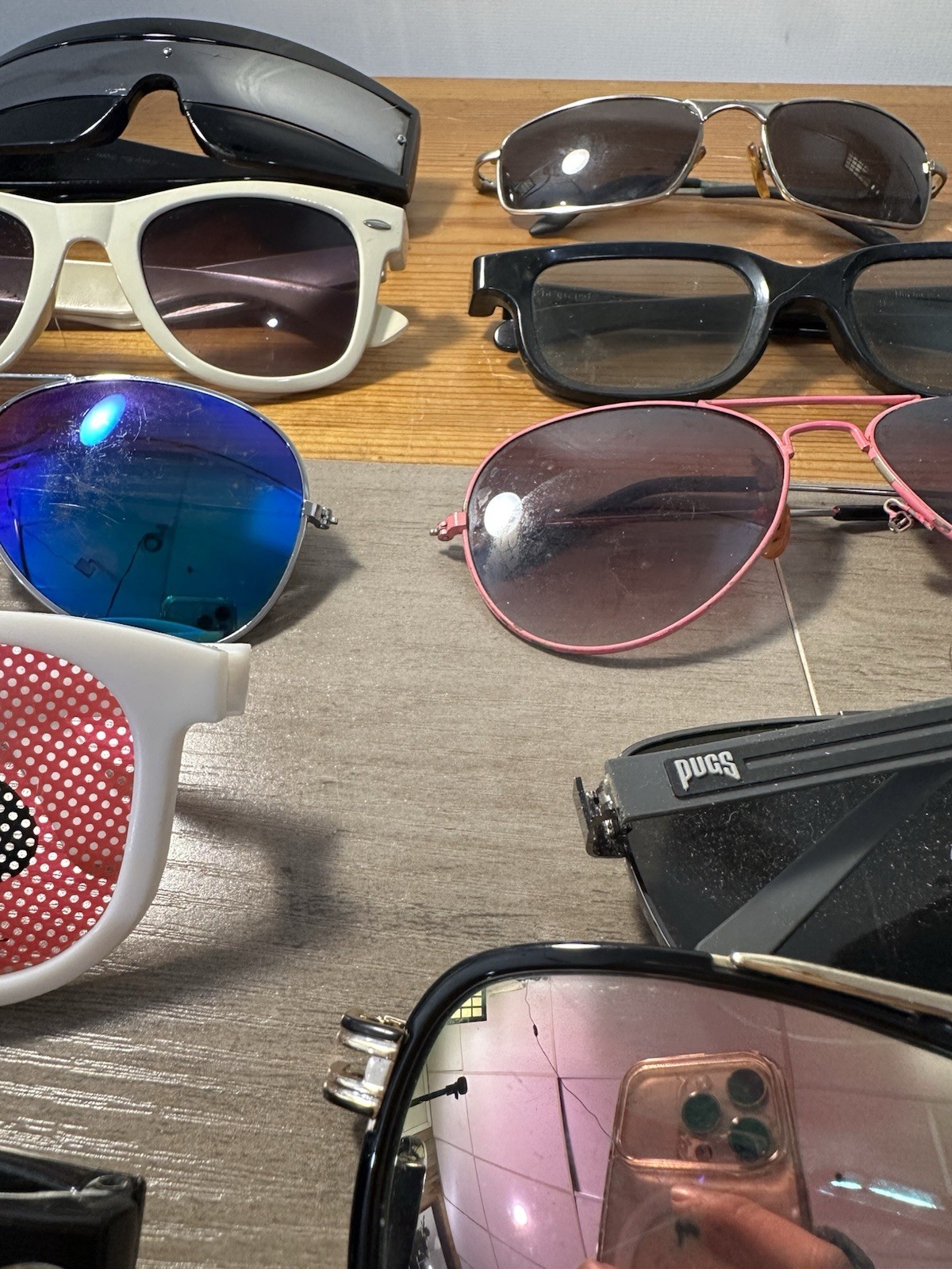 Junk Drawer Lot 10 Pair Sunglasses Festive Party Aviator Shield Pugs Trendy Bulk