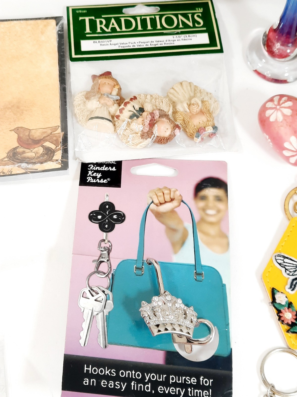 Junk Drawer Lot Women’s Silver Basket Jewelry Collectables Glass Ring Holder