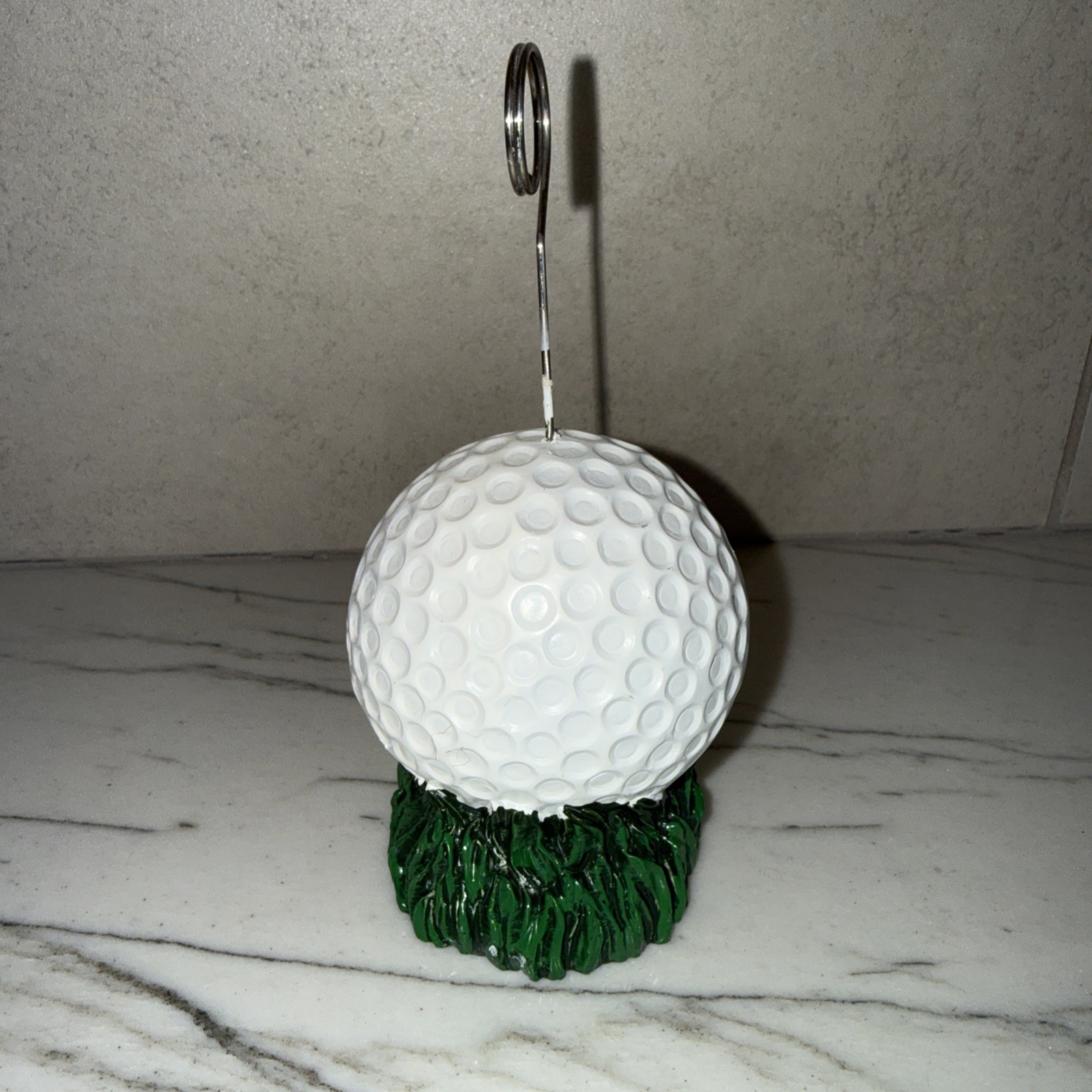 Beistle Golf Ball Photo/Balloon (7) Holders White & Green