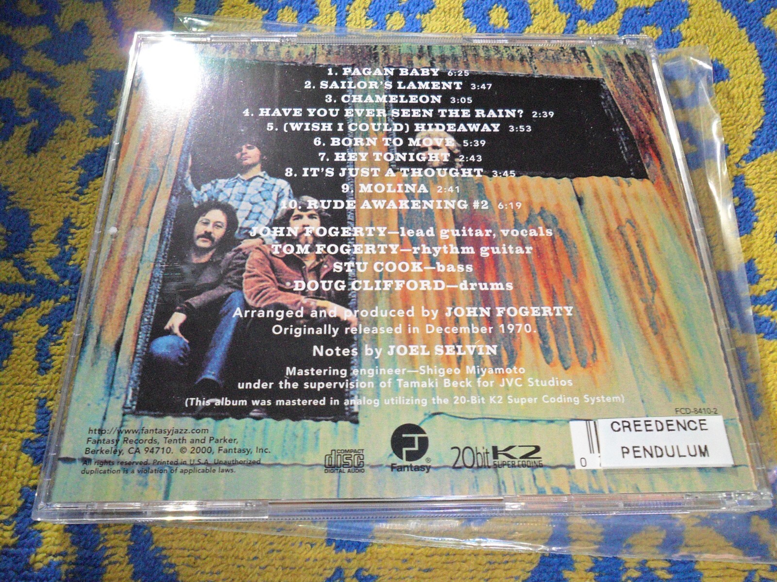 2000 CREEDENCE CLEARWATER – PENDULUM – 20 BIT K2 CD – w SLEEVE – VERY GOOD