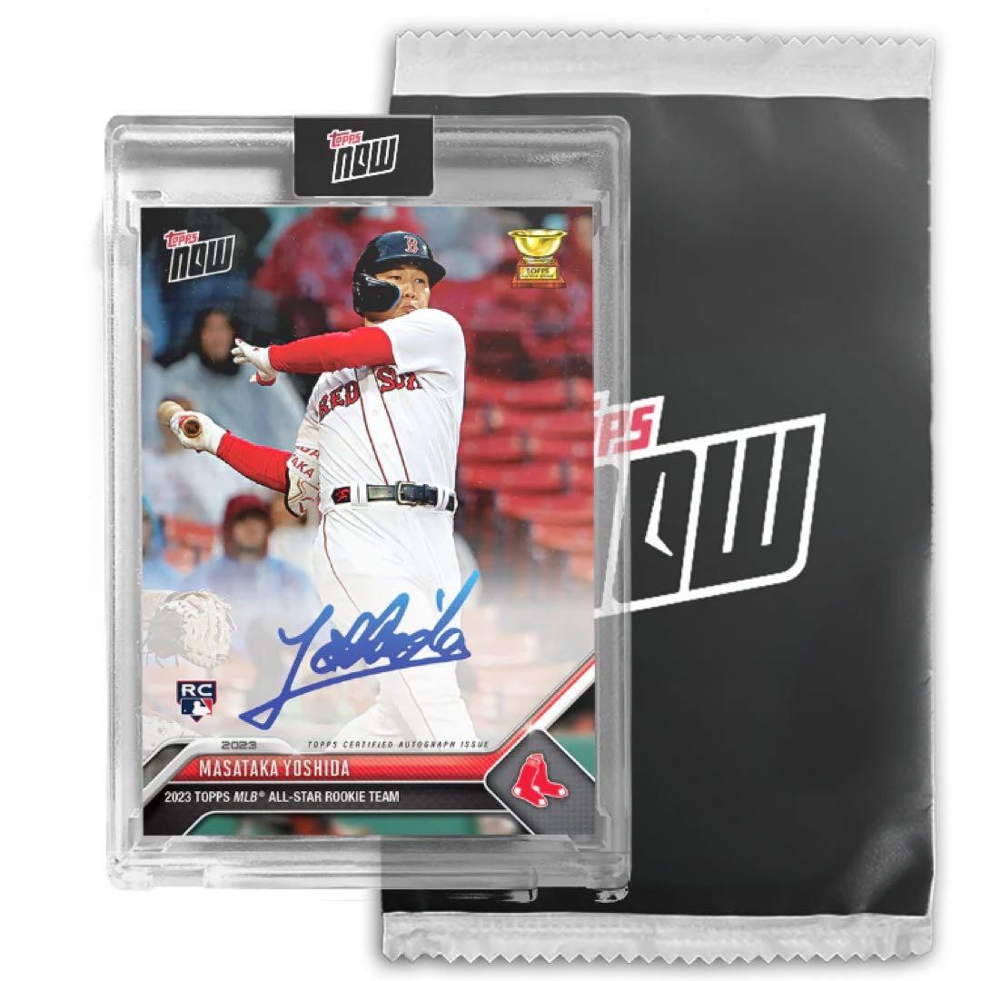 Masanao Yoshida Boston Red Sox Autograph Card 2023 Topps Now Rookie #99 Used