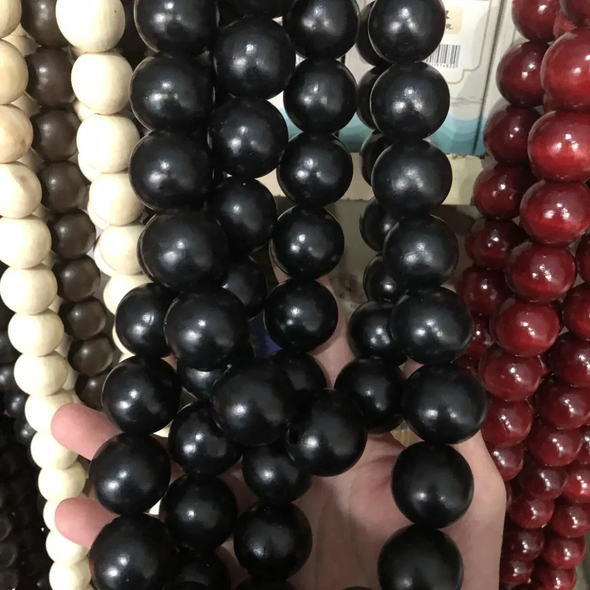 30mm 54 Shaolin Buddha Monk Prayer Mala Black Beads Necklace Kung Fu Suit Rosary