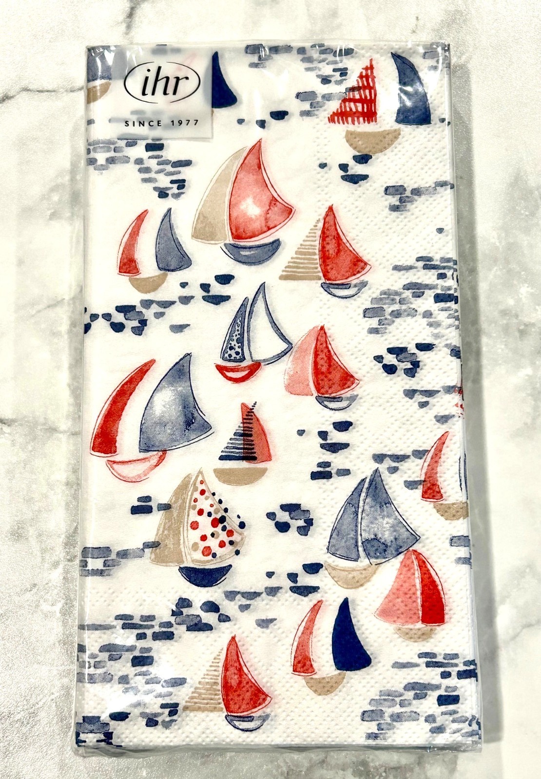 IHR Ideal Home Range SAILBOATS Party Napkins Disposable 3-Ply NEW Pkg of 16