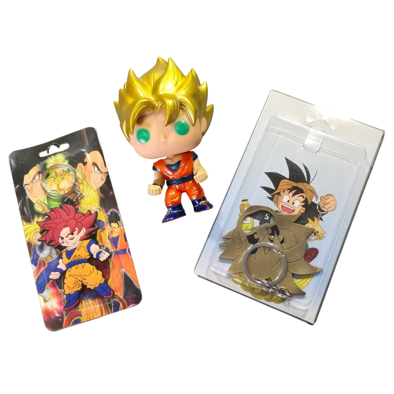 Dragon Ball Z Funko POP! Super Saiyan Goku Figurine Key Chain Bottle Opener Lot
