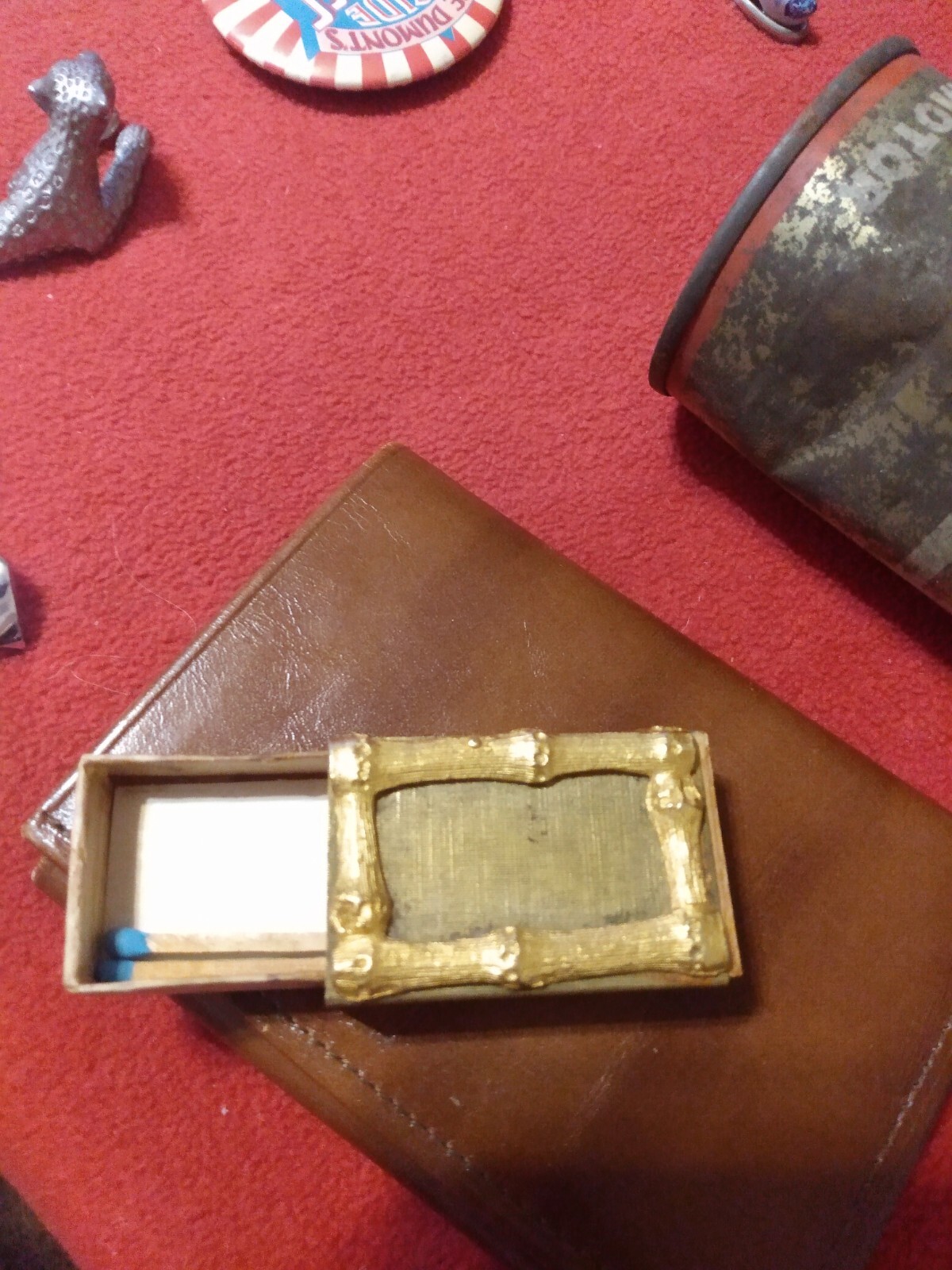 Junk Drawer Lot vintage antique cities service and owl bank plus other treasures