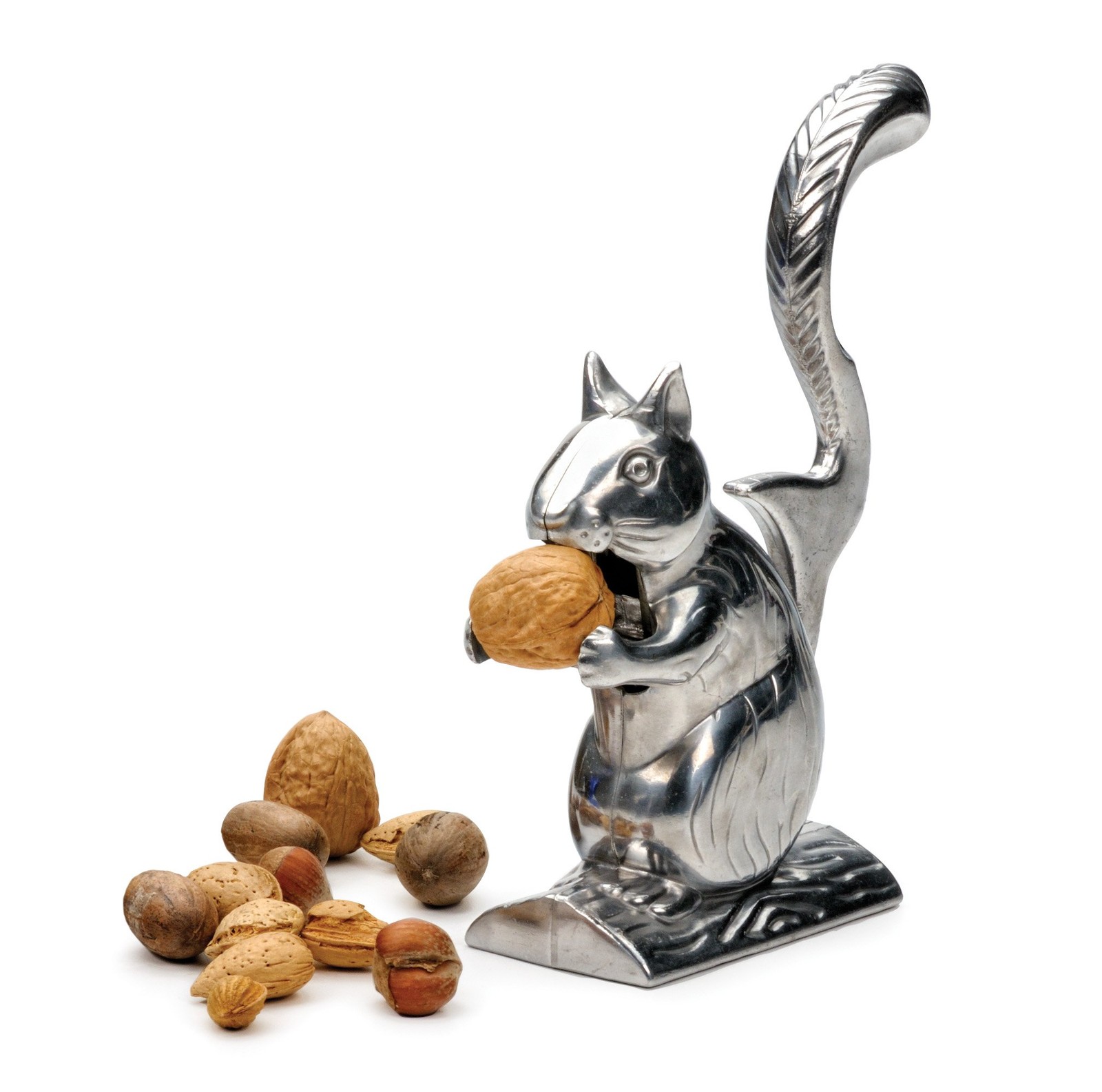 RSVP Nutty Squirrel Nutcracker – Stainless Steel, Cracks All Nuts, One Size