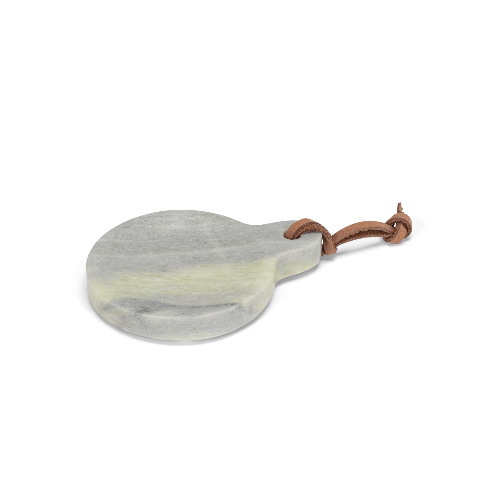 Abbott Collection Round Spoon Rest, Dish with Loop, 5-Inch, Green, Marble