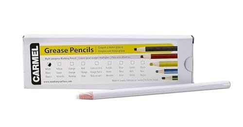 Peel-Off Multi-Purpose China Marker Pencils, Red (Pack of 12)