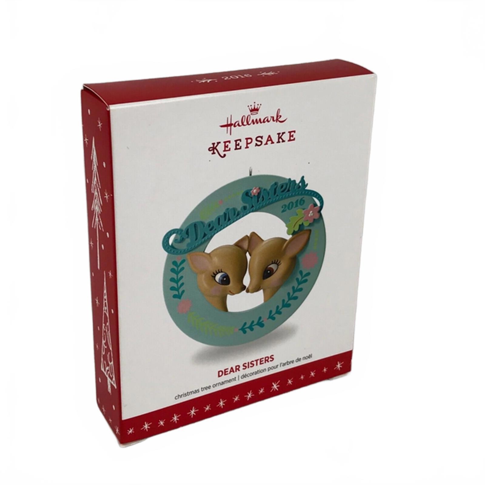 Dear Sisters 2016 Hallmark Licensed Christmas Tree Ornament 3.75” collectible