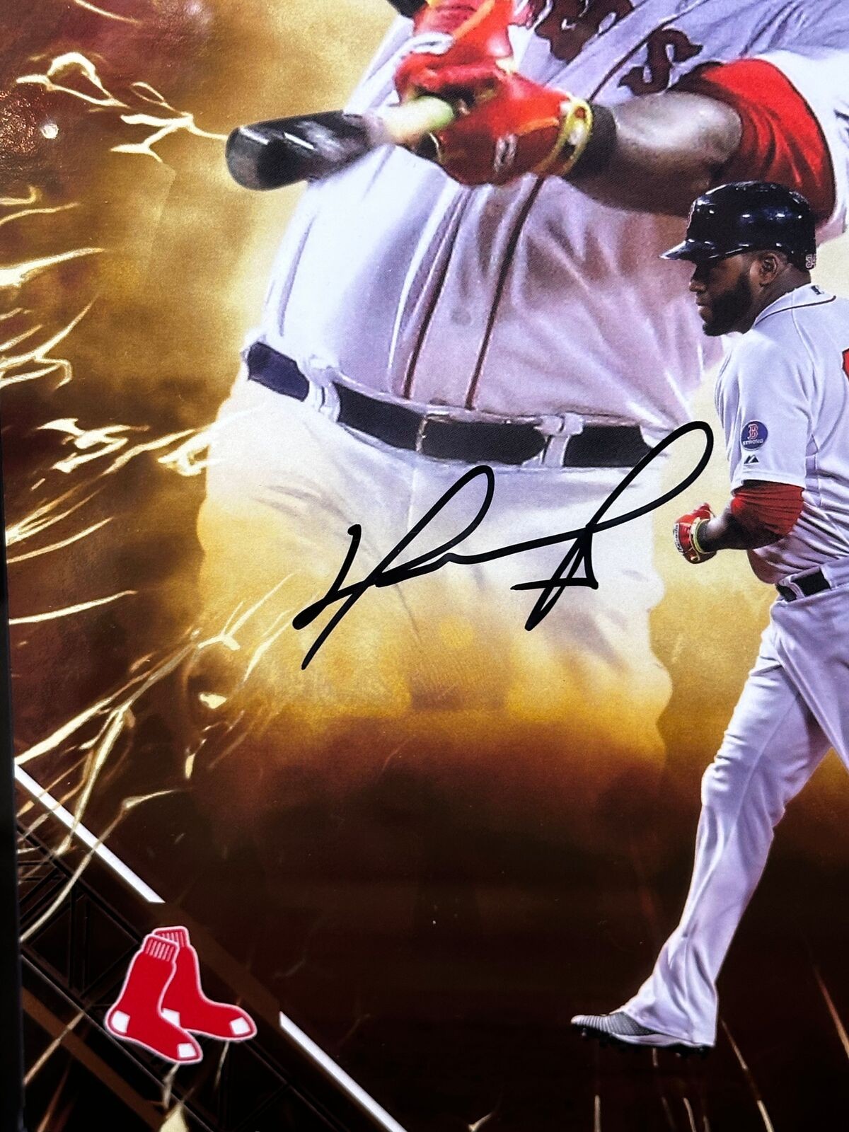 David Ortiz Boston Red Sox Autographed Emanate Photo /25 Orange RARE