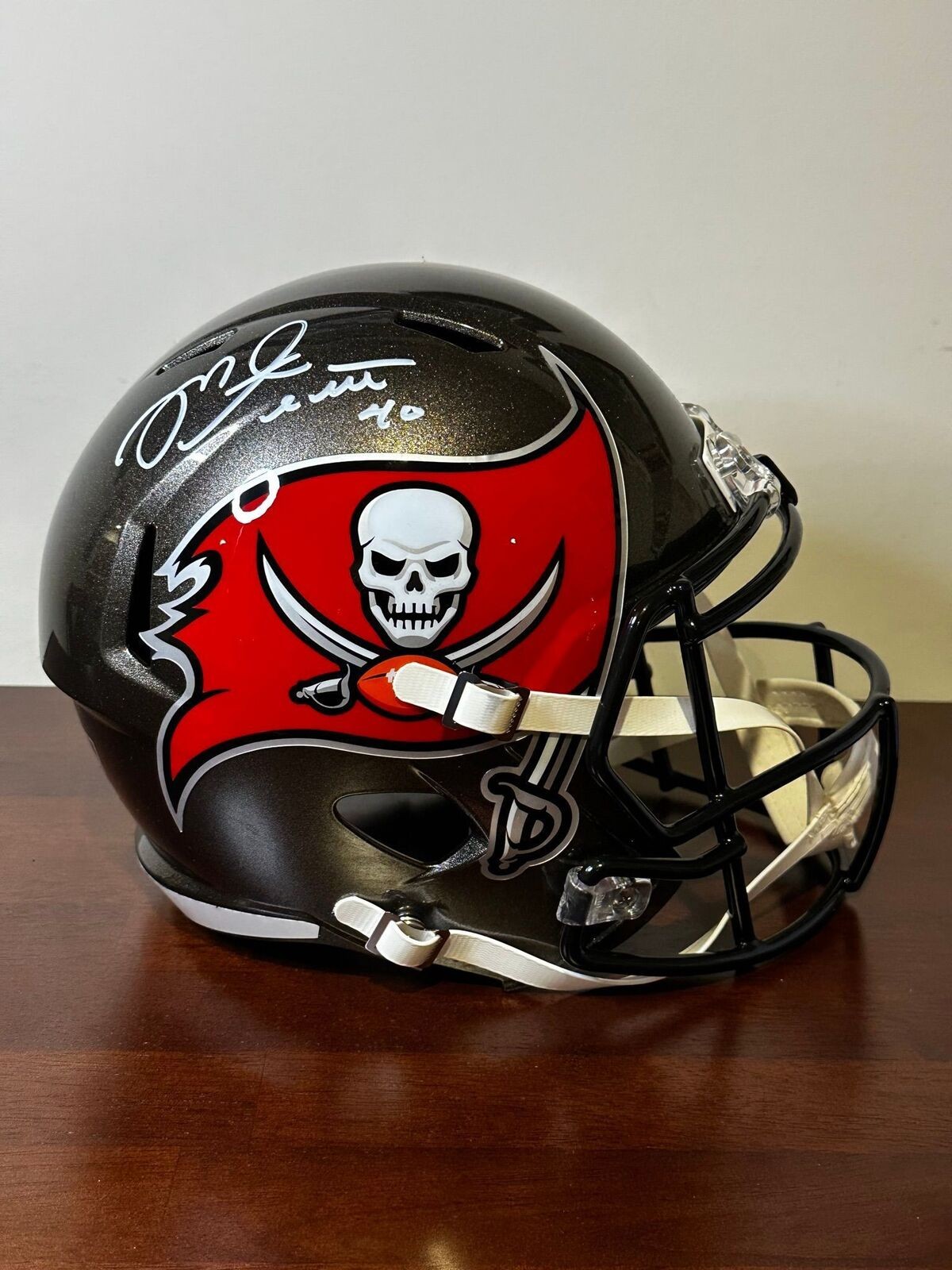 Mike Alstott Autographed Full Size Replica Helmet Tampa Bays