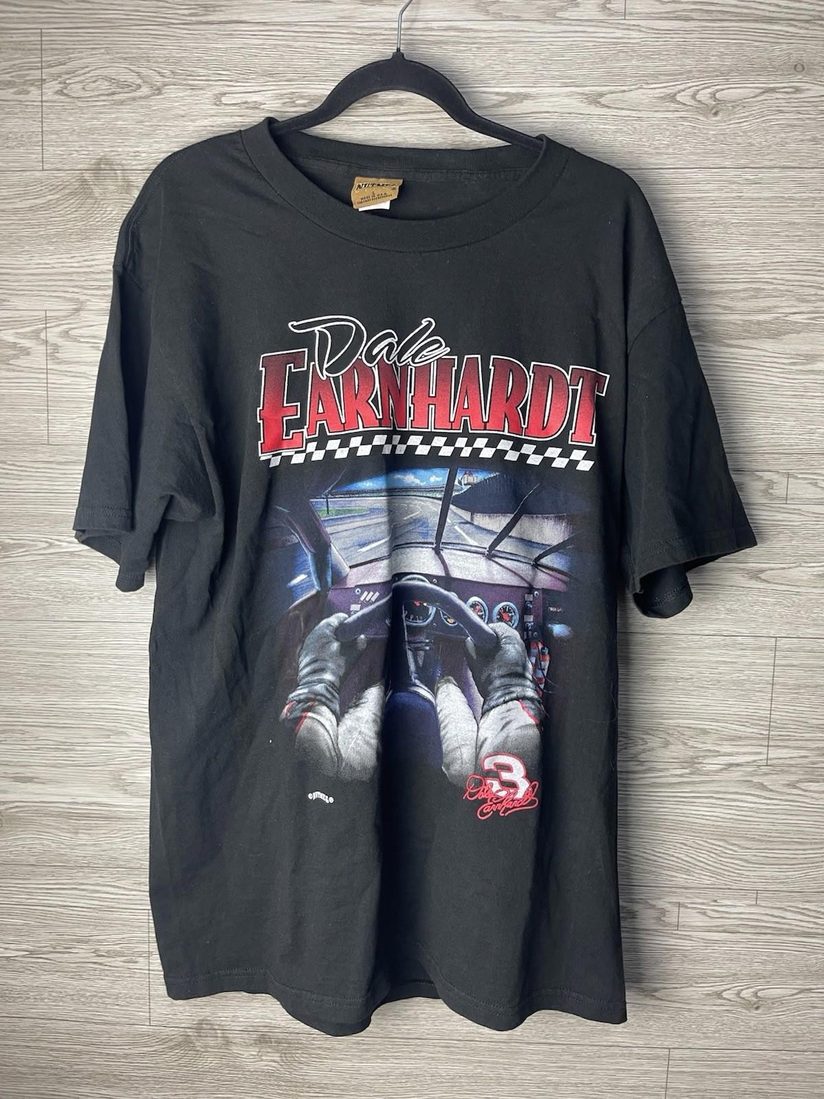VINTAGE NUTMEG NASCAR DALE EARNHARDT BLACK L