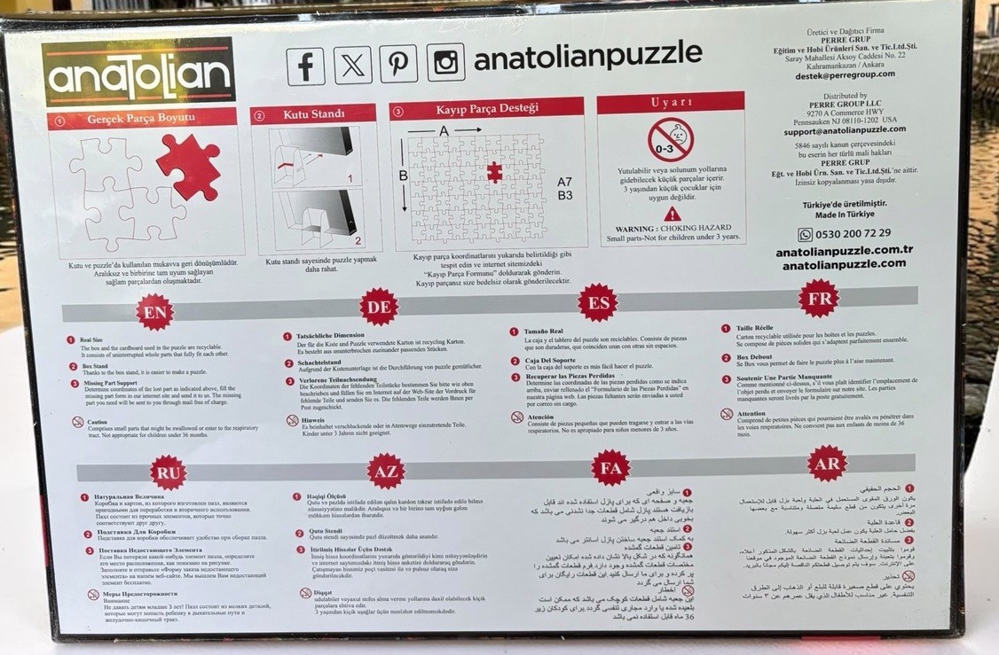 Anatolian Puzzle Mediterranean Village 2000 Piece Puzzle #3969 Brand New Factory