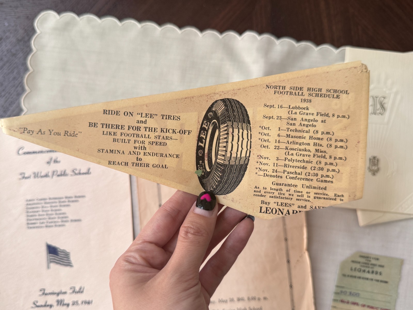 RARE Vintage 1940s Texas Ephemera Junk Drawer Lot Shadow Box – WWII Fort Worth