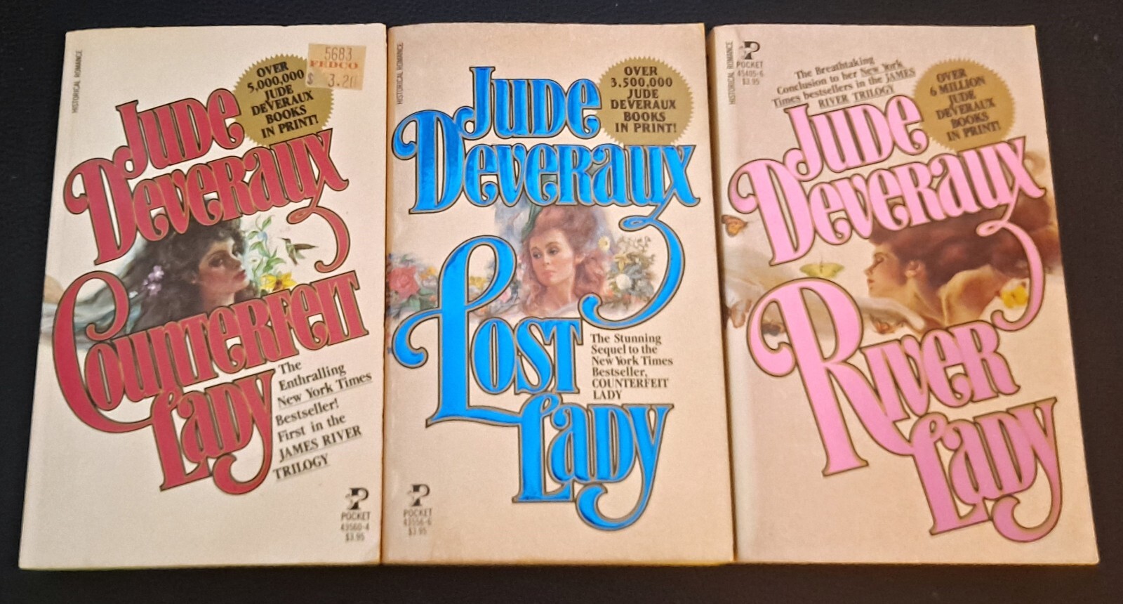 Complete JAMES RIVER Trilogy by JUDE DEVERAUX Original Printings