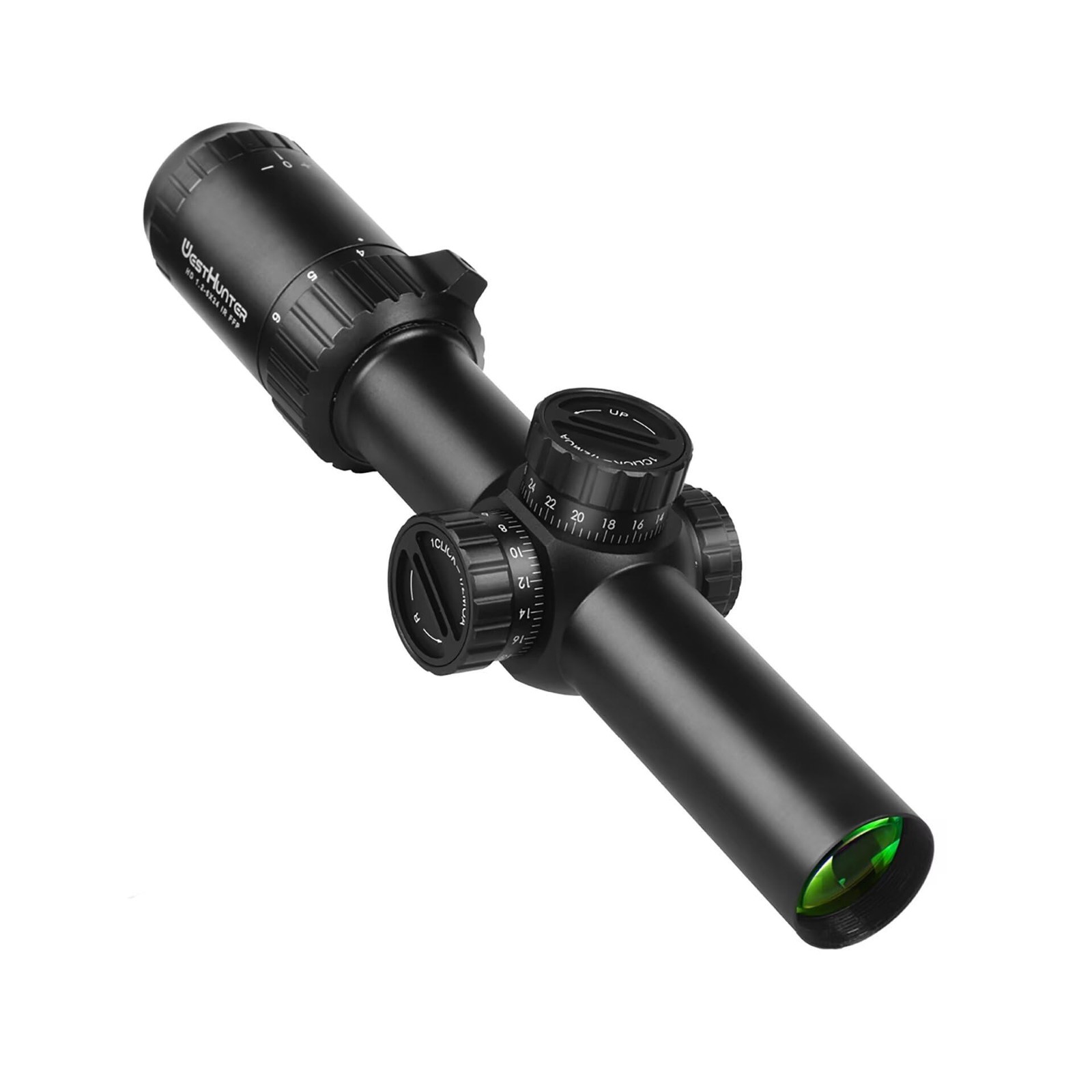 WestHunter Optics HD 1.2-6×24 IR FFP LPVO Riflescope, 30 mm Tube First Focal …