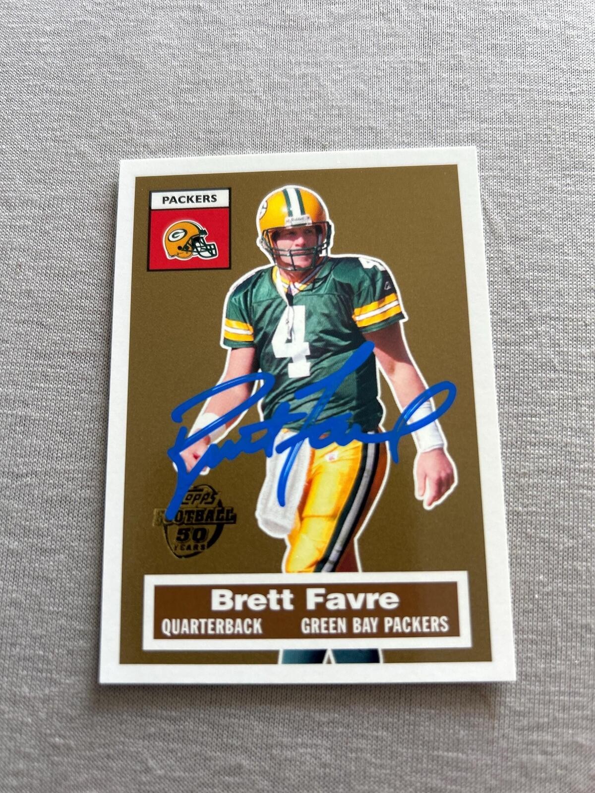 Brett Favre Green Bay Packers Signed Autographed Football Card COA