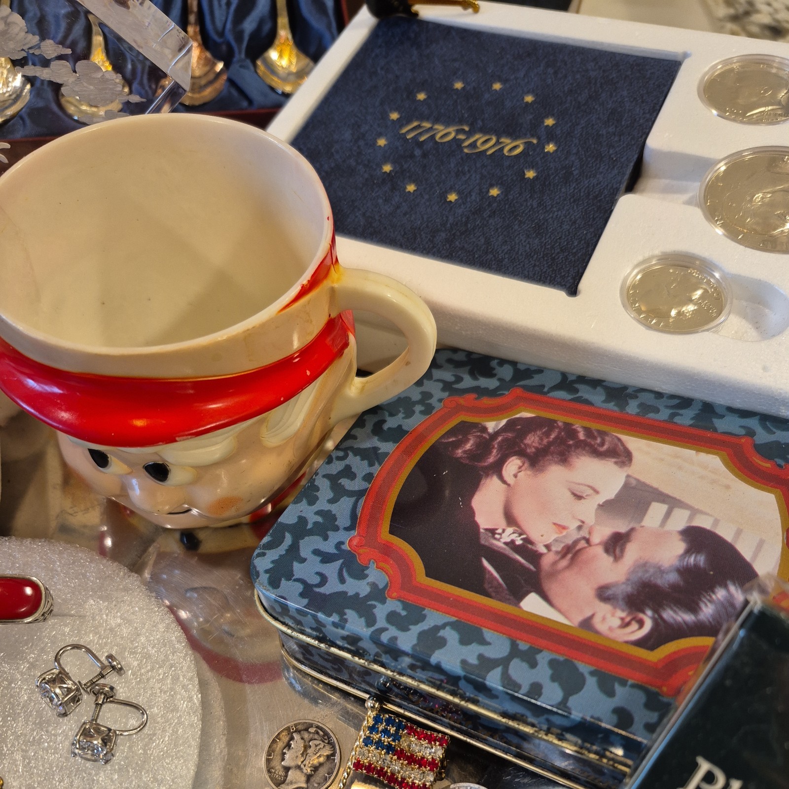 VINTAGE JUNK DRAWER AND 90% SILVER CIRCULATED COIN LOT