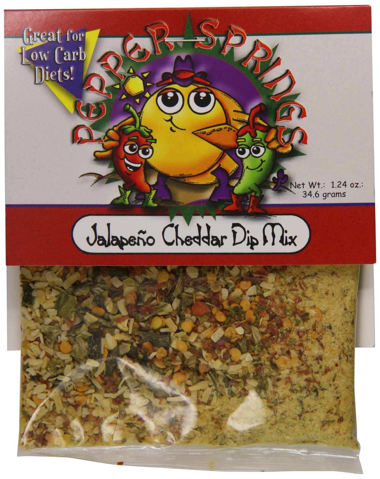 Pepper Springs s Kitchen Jalapeno Cheddar Dip Mix Green 1 24 Oz Standard Carmie