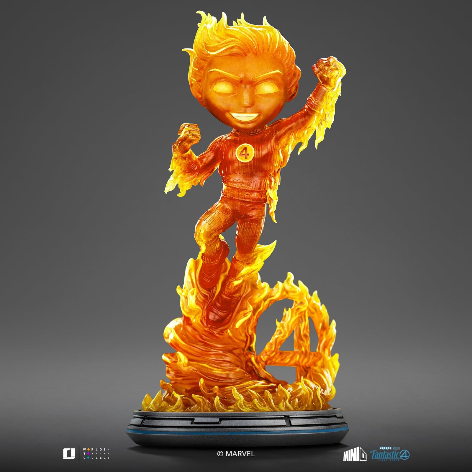 Iron Studios Human Torch Statue – Fantastic Four, 8.2″ PVC Collectible Figure
