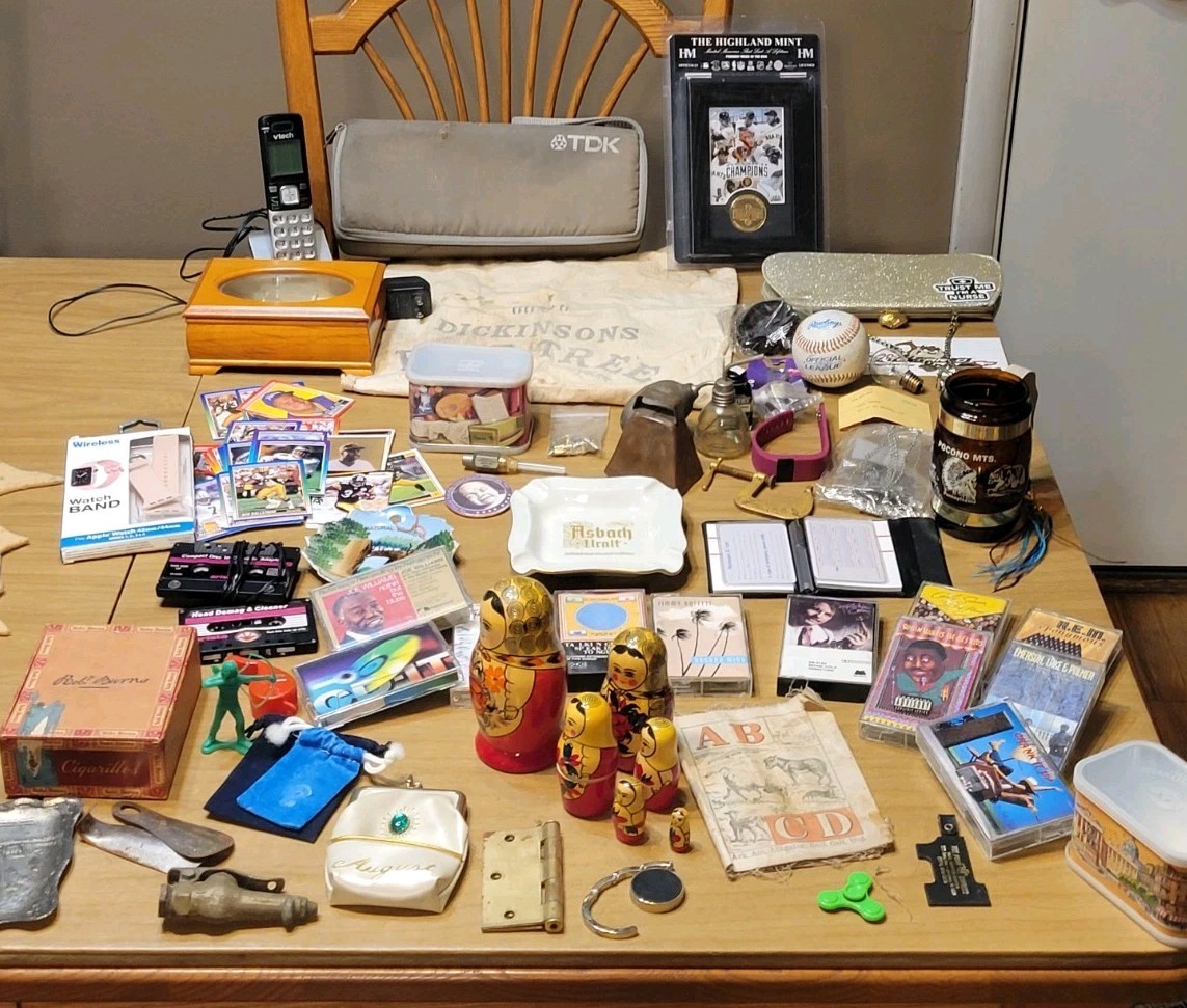 Junk Drawer Now & Vintage Bible Collectible Items Mixed Lot Some Marked As Is