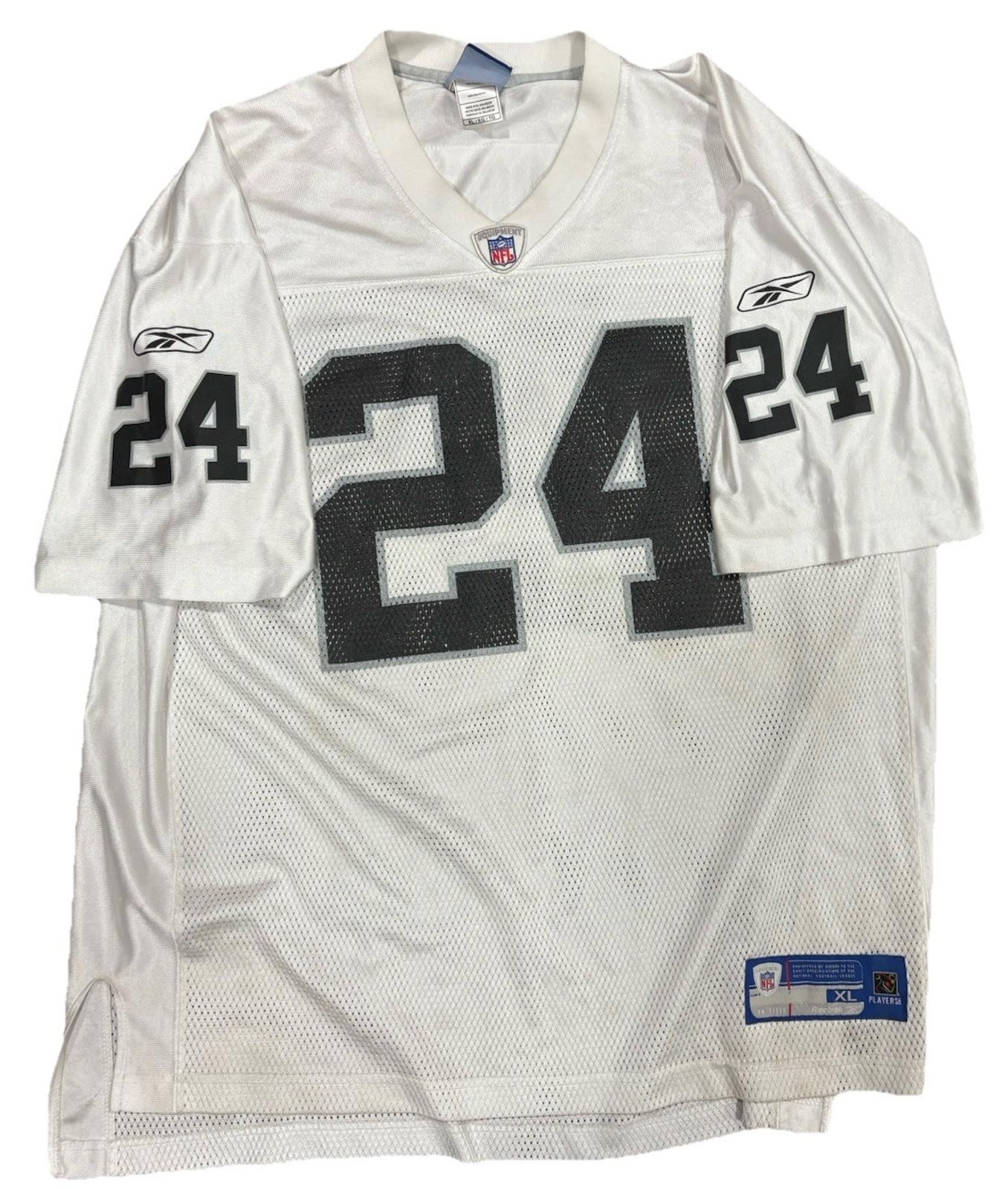 Oakland Raiders Jersey Mens XL White #24 Huff Reebok NFL Football