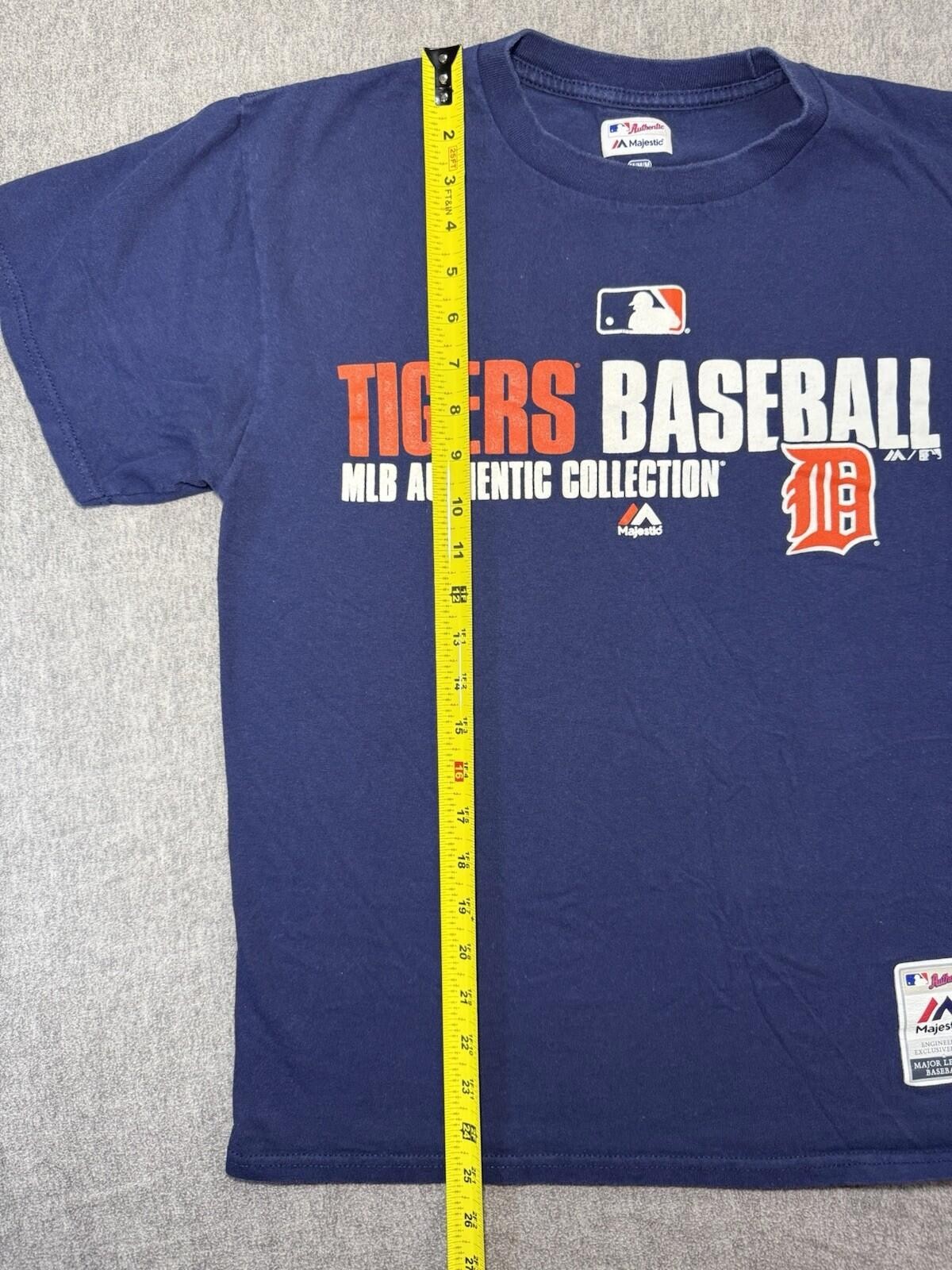 Majestic Detroit Tigers Unisex MLB Authentic Collection Tee-Medium/Navy Blue