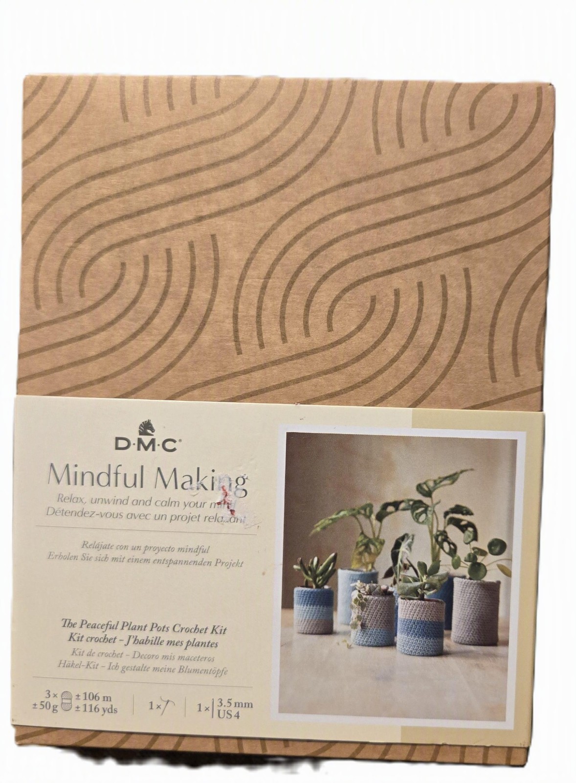 DMC Mindful Making Peaceful Plant Pots Crochet Kit **Free Shipping**
