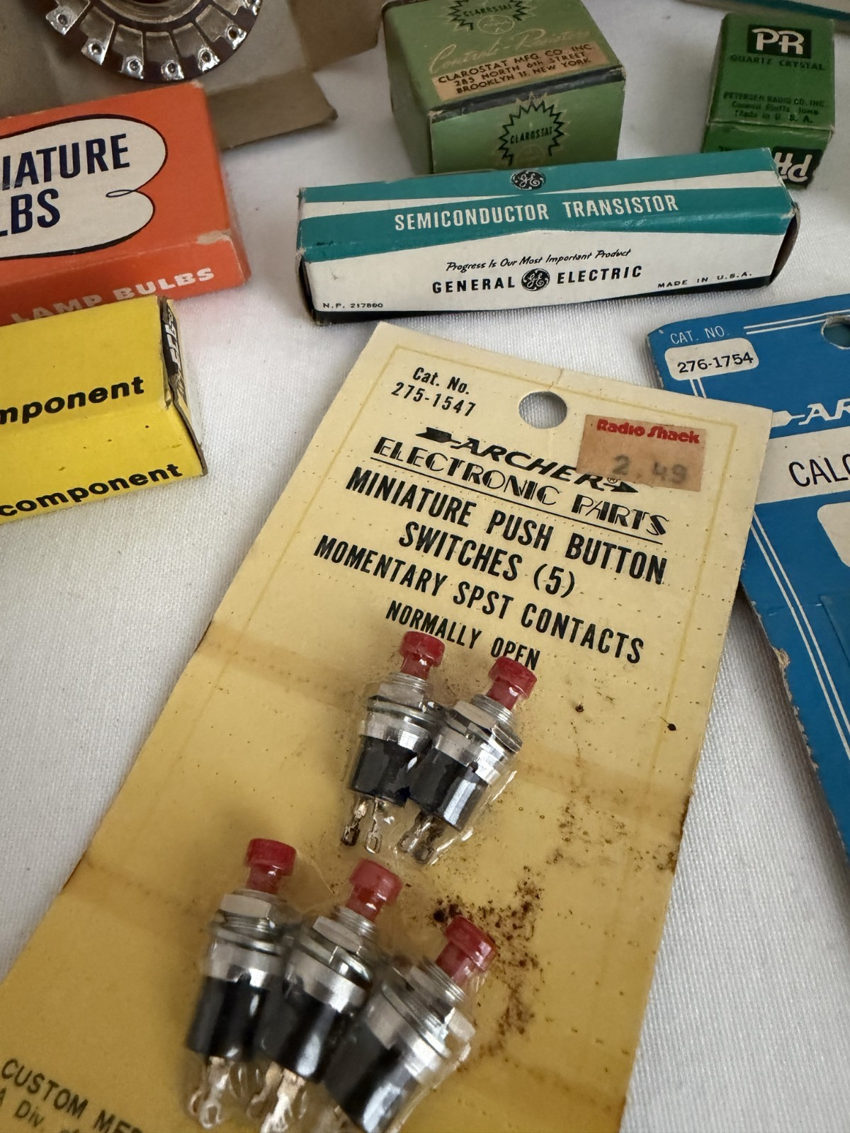VTG Junk Drawer Lot Electric Radio Components Daven Switch Precision Meter NOS