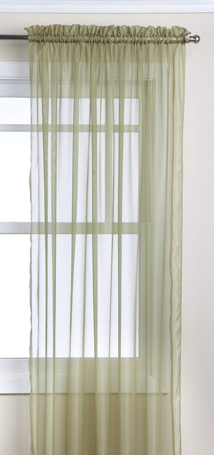 Stylemaster Elegance Sheer Voile, 60″ X 63″ | Panel, Sage