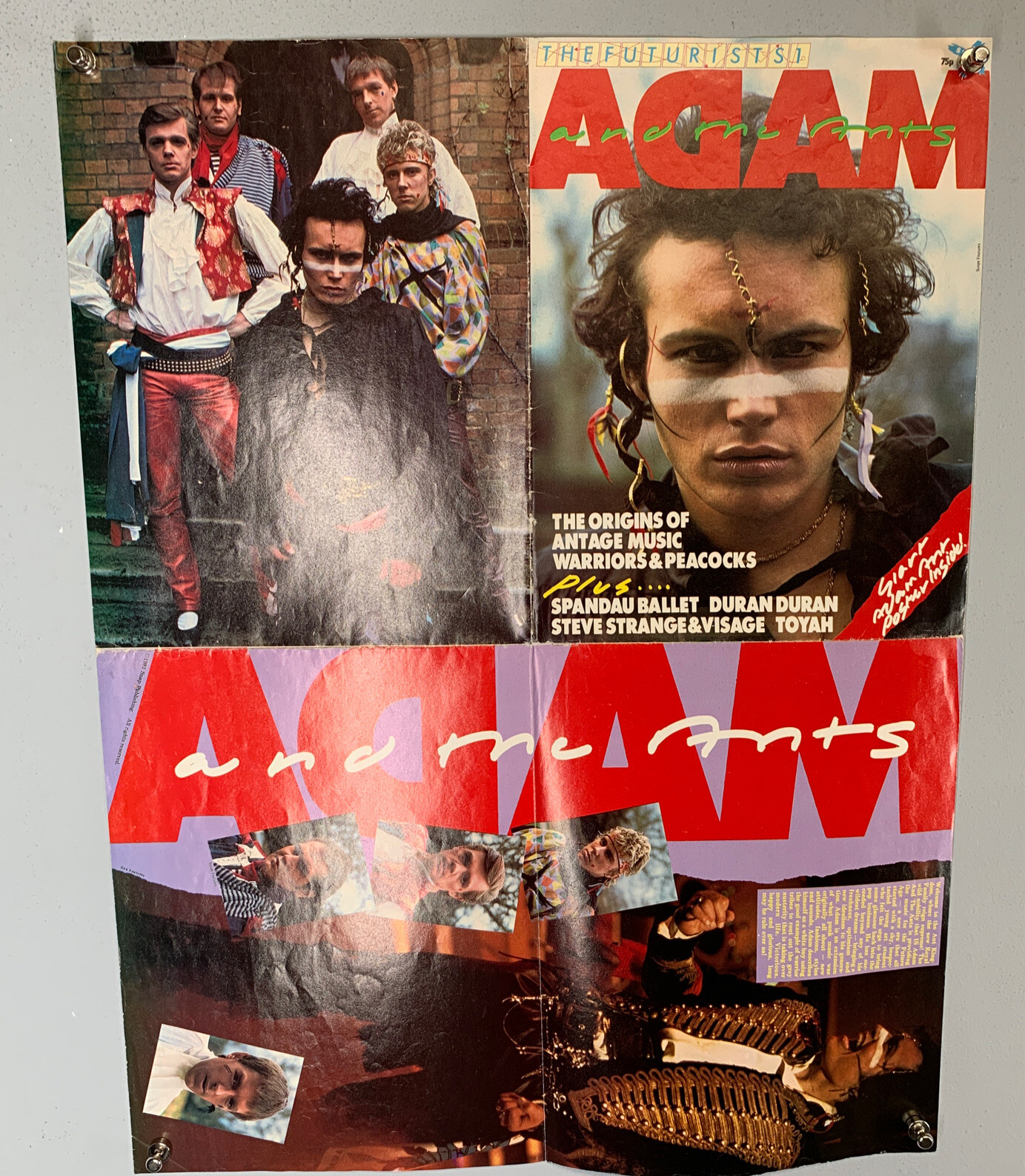 Adam And The Ants Duran PosterMag the Futurist 1 Snap Mag 1981