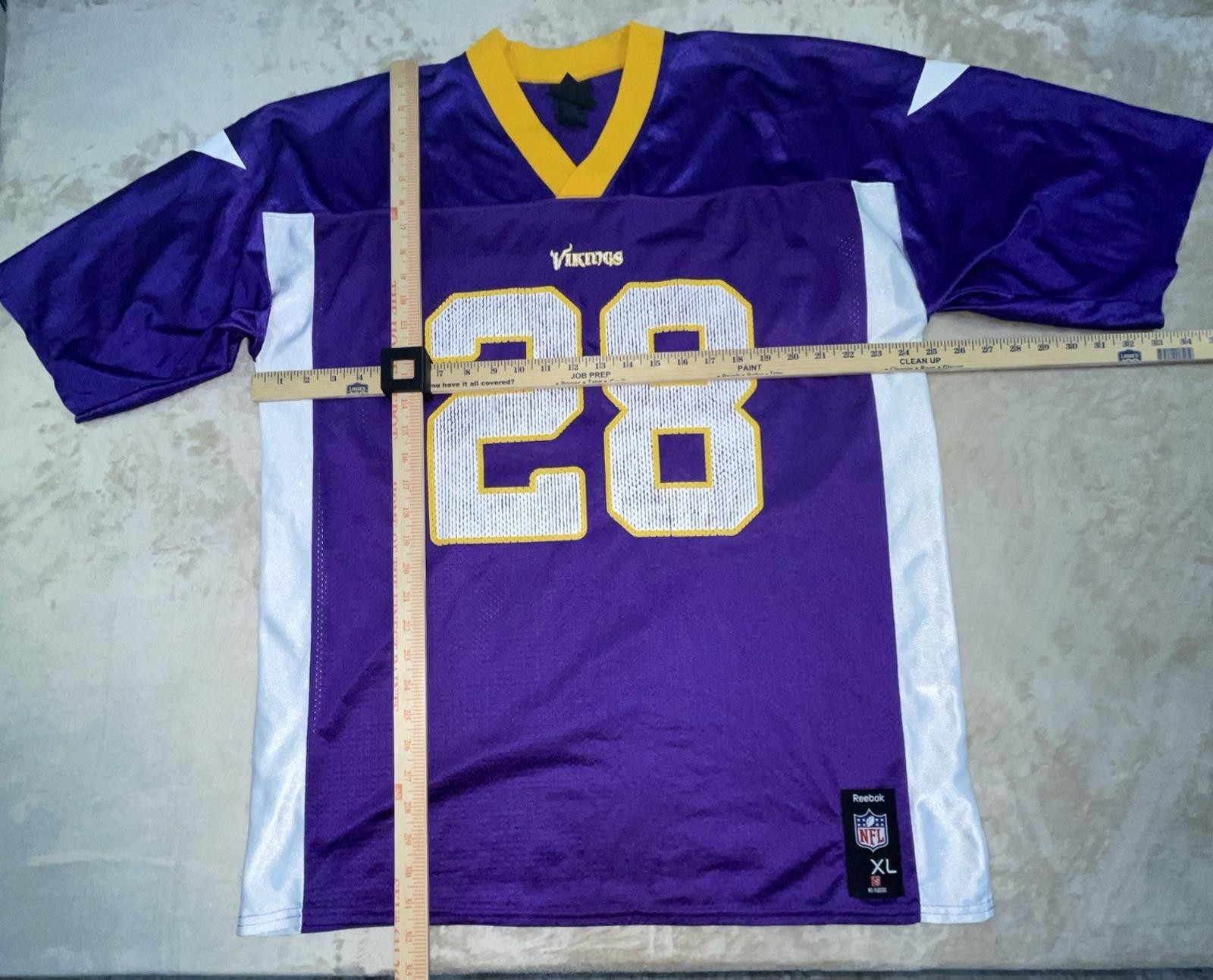 NFL Reebok Minnesota Vikings #28 Adrian Peterson Men’s Size XL Jersey Purple