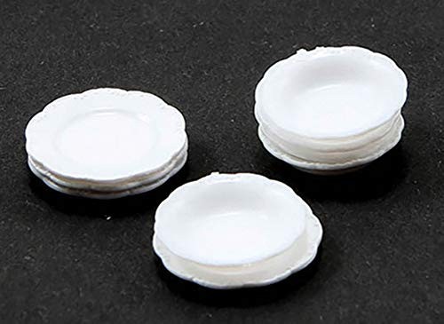 Dollhouse Miniature 1:12 Scale Chrysnbon Set of 24 Soup Bowls & Plates