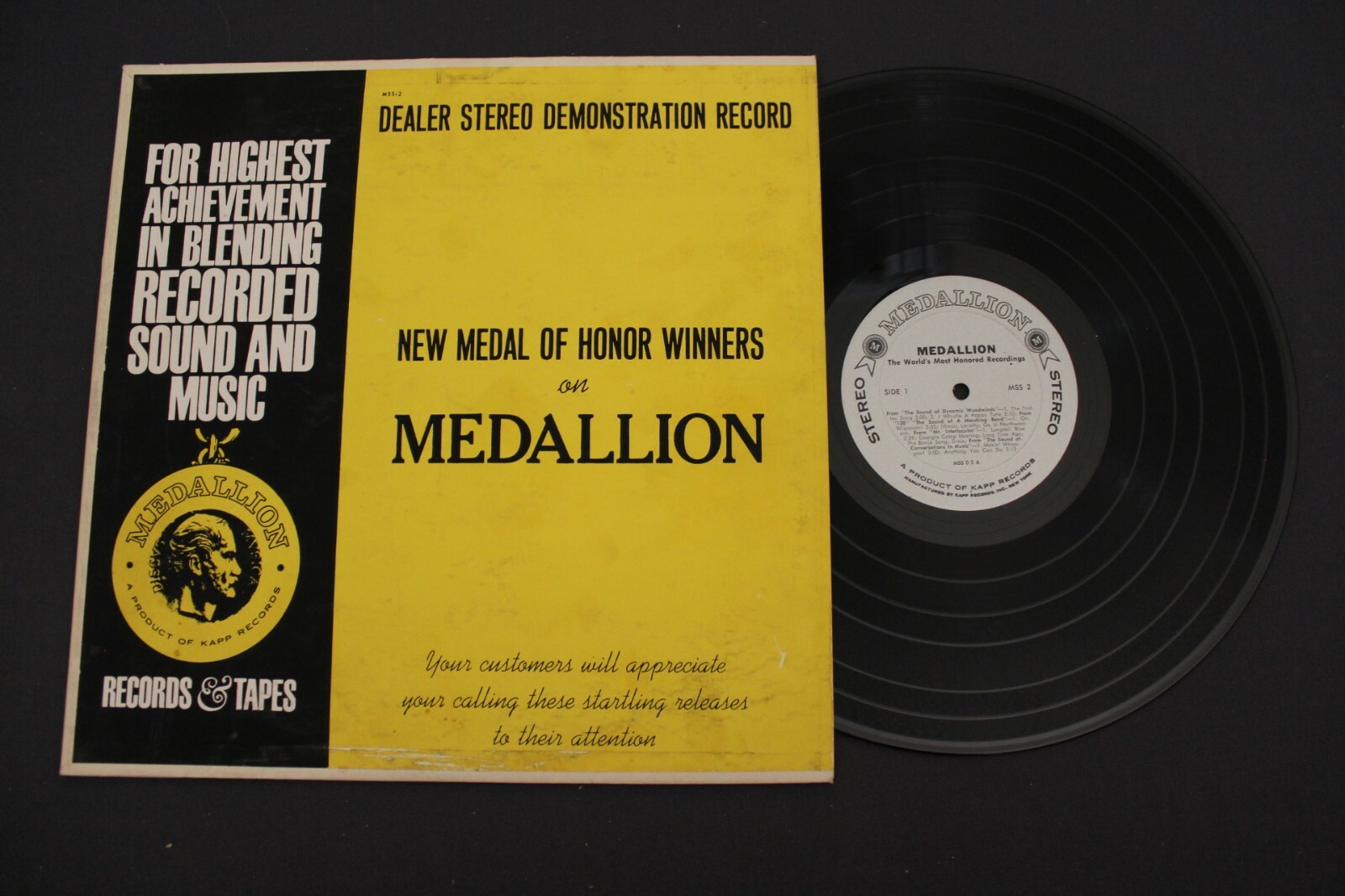 MEDALLION DEALER STEREO DEMONSTRATION RECORD — MSS 2 — UNKNOWN RELEASE DATE