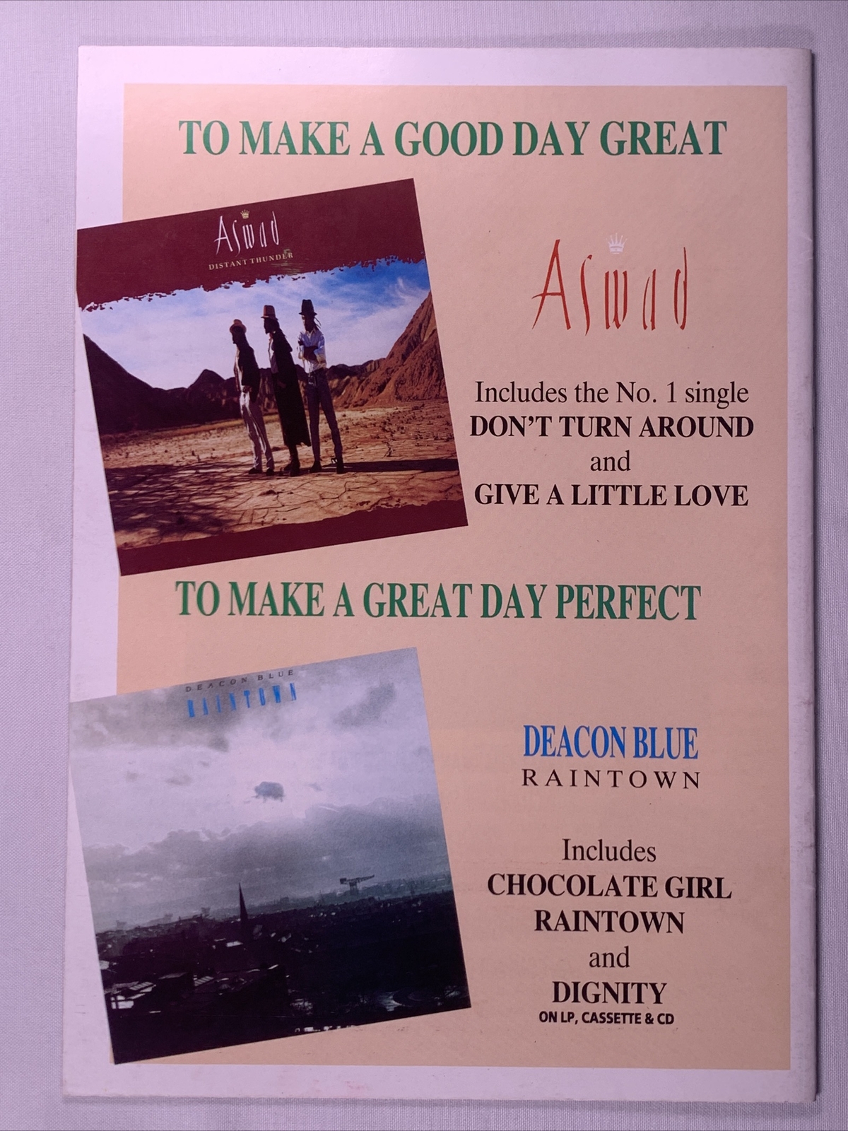 Hothouse Flowers Programme Original Vintage In Concert Radio 2 September 1988