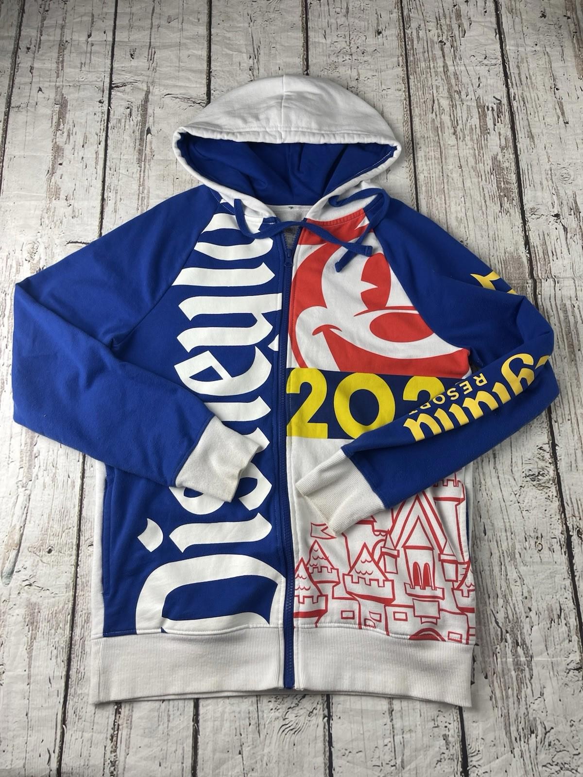 Walt Disney World Park 2021 Full Zip Hoodie Sweatshirt Large