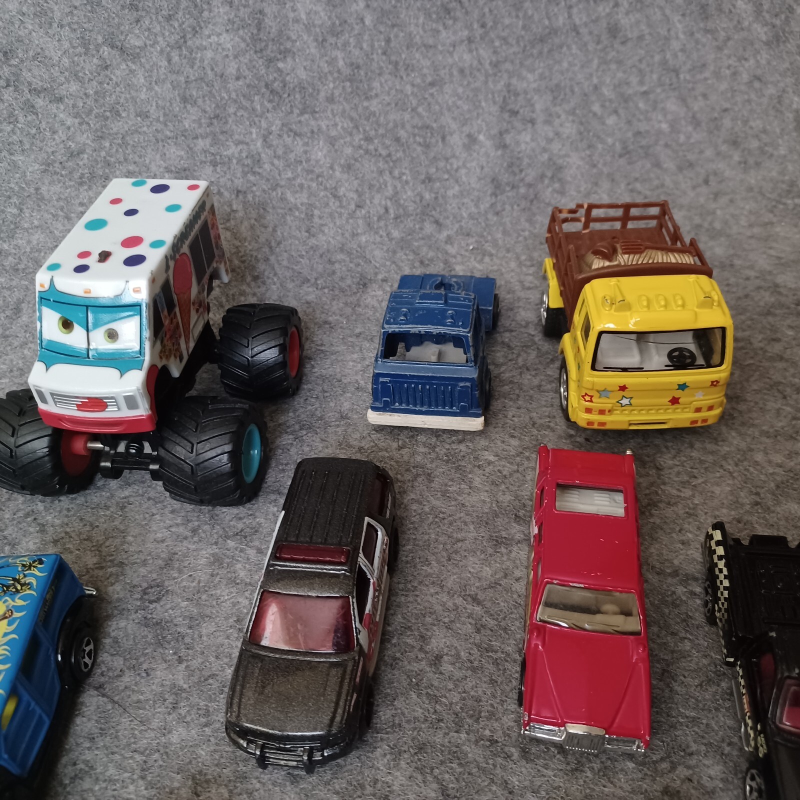 Junk Drawer Mixed Lot 1976 2000s Diecast Trucks Cars Motorcycles Hot Wheels More